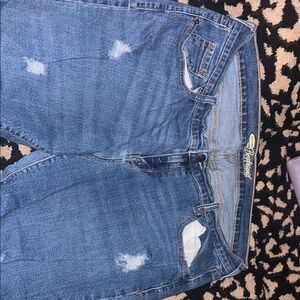 Blue Distressed Women Jeans